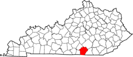Map of Kentucky highlighting Wayne County.svg