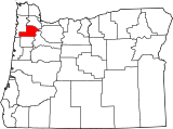 Map of Oregon highlighting Yamhill County.svg