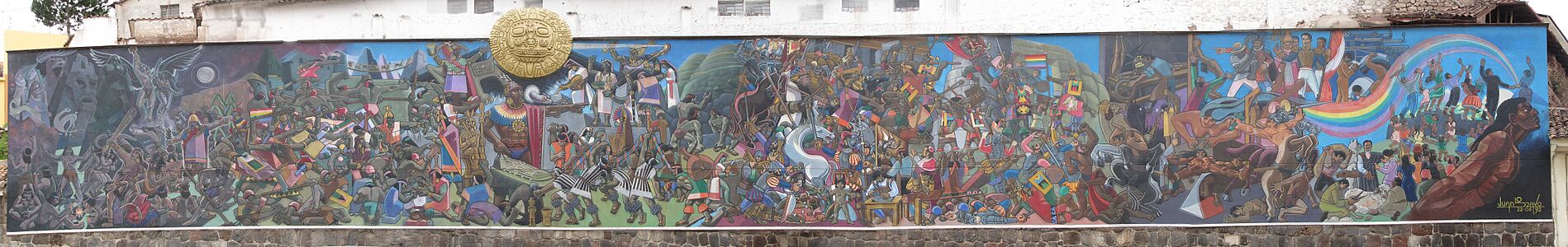Mural of the History of Cusco by Juan Bravo for the Municipality of Cusco