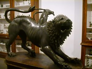 Archivo:Museo archeologico di Firenze, La chimera d'arezzo 06
