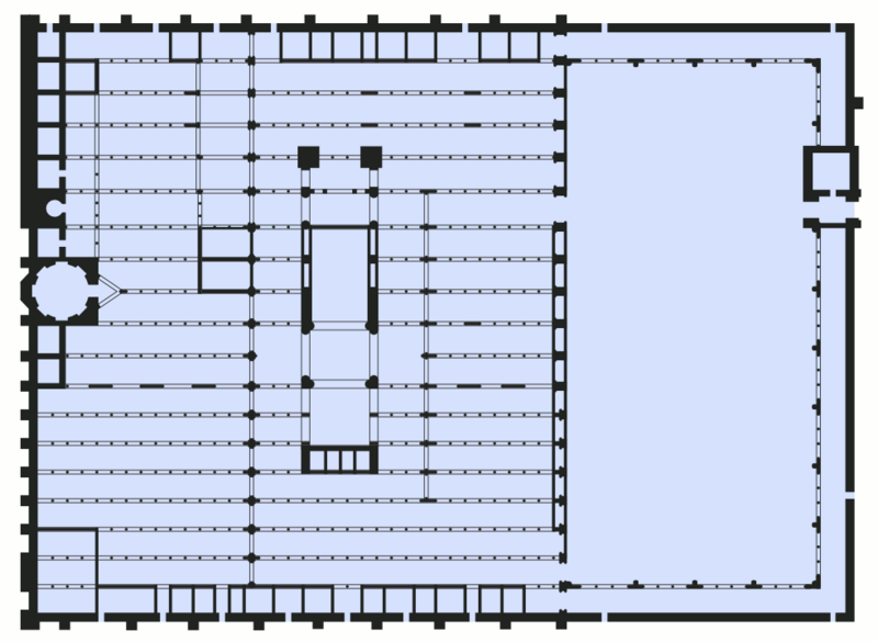 Plano Mezquita de Córdoba-Mezquita-Catedral actual