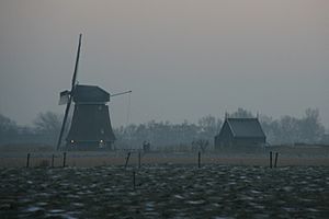 Archivo:T Zand - molen Zijpe O-T in op een winternamiddag