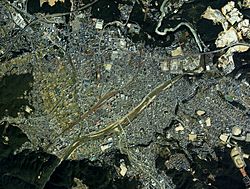 Tajimi city center area Aerial photograph.1987.jpg