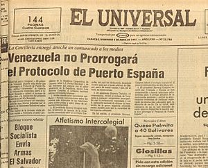 Archivo:Venezuela no prorrogará Protocolo de Puerto España, El Universal.