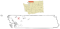 Whatcom County Washington Incorporated and Unincorporated areas Everson Highlighted