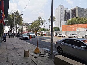Archivo:Calle Lafragua a la altura del Hotel Casa Blanca