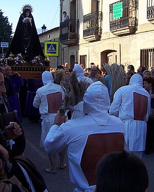 Archivo:Disciplinantes frente a la Virgen