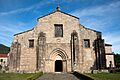 Facade of Saint Mary Church in Iria Flavia, Padrón, Galicia, Spain