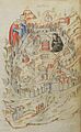 Fazio degli Uberti, II Dittamondo, avec le commentaire d' Andrea Morena da Lodi. Ms. Ital. 81. Fol. 18r