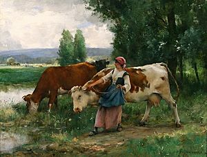 Archivo:Femme et vaches par l'eau Julien Dupré