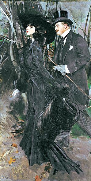 Archivo:Giovanni Boldini - La passeggiata al Bois de Boulogne, 1909