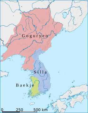 History of Korea-Three Kingdoms Period-576 CE-2-es.svg