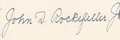 John D. Rockefeller Jr signature