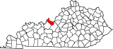Map of Kentucky highlighting Meade County.svg