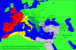 Archivo:Praetorian Prefectures of the Roman Empire 395 AD