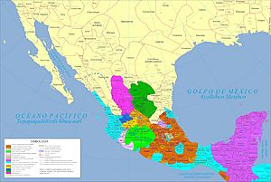 Archivo:Reinos y Señoríos prehispánicos en México antes de la conquista española