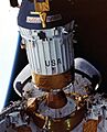 STS034-71-000AK - STS-34 Galileo spacecraft IUS deployment sequence in OV-104's payload bay - 1989