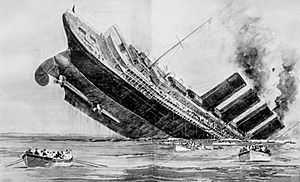 Archivo:Sinking of the Lusitania London Illus News