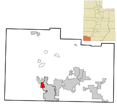 Washington County Utah incorporated and unincorporated areas Santa Clara highlighted.svg