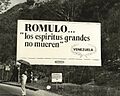 Advertising allusive to Rómulo Betancourt, 1981