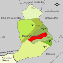 Localización en la comarca del Canal de Navarrés