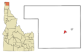 Boundary County Idaho Incorporated and Unincorporated areas Bonners Ferry Highlighted