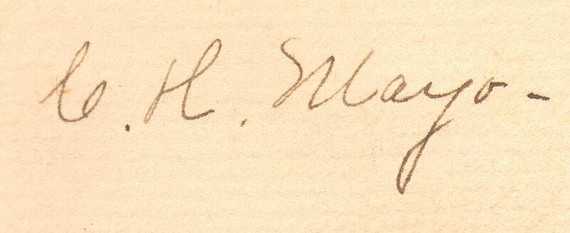 C.H. Mayo Signature