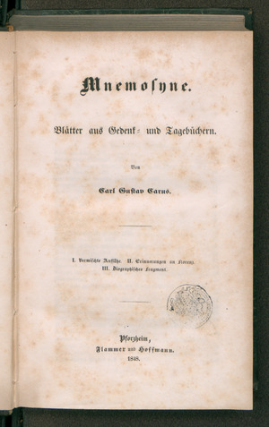 Archivo:Carus, Carl Gustav – Mnemosyne, 1848 – BEIC 6203534