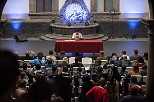 Archivo:Conferencia de Prensa de Evo Morales en el Museo de la Ciudad de México 3