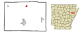 Cross County Arkansas Incorporated and Unincorporated areas Cherry Valley Highlighted