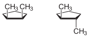 Dimethylcyclopentan cis-trans.svg