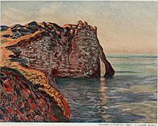 Falaises à Étretat by Claude Monet, 1885