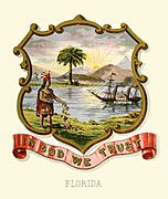 Florida state coat of arms (illustrated, 1876)