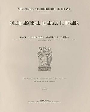 Archivo:Francisco María Tubino (1881) Palacio Arzobispal de Alcalá de Henares, portada