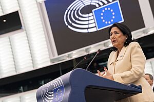 Archivo:Georgia- President Zourabichvili calls on EU to step up and defend its values - 54212659576