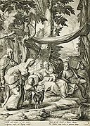 Holy Family with Zacharias, Elizabeth and Saint John