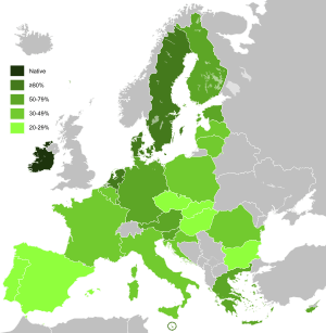 Archivo:Knowledge of English EU map