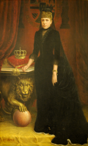 Archivo:Manuel Laredo (1887) retrato de la reina María Cristina de Habsburgo Lorena