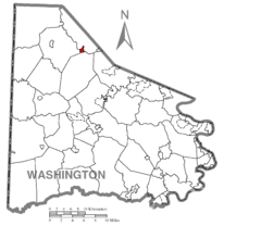 Map of Midway, Washington County, Pennsylvania Highlighted.png