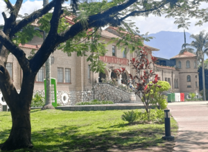 Archivo:Poliforum Mier y pesado visto desde sus jardines