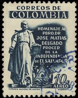 Archivo:Sellos postal de José Matías delgado