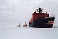 Three icebreakers -- Yamal, St Laurent, Polar Sea