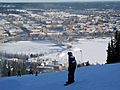 Vy över Östersund från Gustavsbergsbacken på Frösön