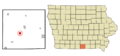 Wayne County Iowa Incorporated and Unincorporated areas Allerton Highlighted