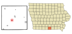 Wayne County Iowa Incorporated and Unincorporated areas Allerton Highlighted.svg