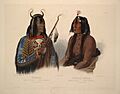An Assiniboin indian and a Yanktonan indian 0045v