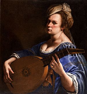 Archivo:Artemisia Gentileschi - Self-Portrait as a Lute Player