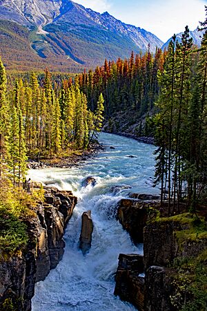 Archivo:Bow Falls -- Bow River at Banff (AB) September 2019 (49571534196)