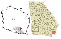 Camden County Georgia Incorporated and Unincorporated areas Kings Bay Base Highlighted.svg