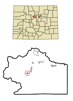 Clear Creek County Colorado Incorporated and Unincorporated areas Silver Plume Highlighted.svg